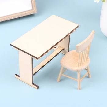 1:12 Evcilik Minyatür Ahşap Masa Ofis Masası yemek masası Ev Mobilyaları Modeli Dekor DollHouse Yaşam Sahne Dekor Aksesuarları