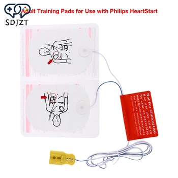 1 Çift AED Eğitim Cihazı Yamalar İlk Yardım Eğitimi Yedek Pedleri Yetişkin Eğitimi Evrensel Eğitmen