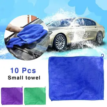 10 adet Araba Mikrofiber Temizlik Bezleri Küçük Motosiklet temizleme havluları Süper Emiciliği Araba Bez Premium Mikrofiber Oto Havlu