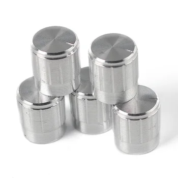 10 ADET WH148 15 * 17mm Potansiyometre Topuzu Kapağı Gümüş Alüminyum Alaşım Topuzu Kapakları
