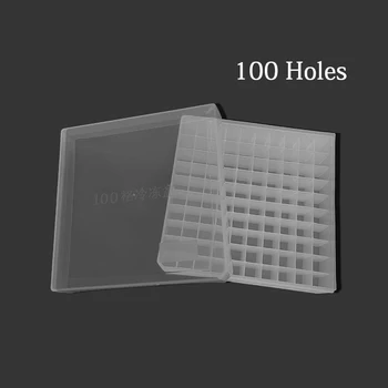 100 Delik Laboratuvar Plastik Tüp Kutusu Raf Kullanımı İçin 2ml 1.5 ml 1.8 ml Kriyoprezervasyon Tüpü İle Bağlantı Kapağı