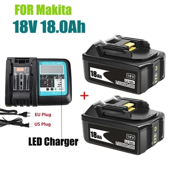 100 % Orijinal Makita 18 V 18000 mAh Aufladbare Güç Werkzeuge Pil ile LED Li-İon Ersatz LXT BL1860B BL1860 BL1850