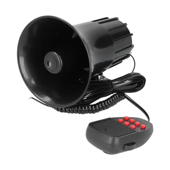 12V 100W 7 Ton Araba Kamyon mikrofonlu hoparlör PA Sistemi uyarı alarmı Polis Yangın megafon Yüksek Sesle Ses 120Db