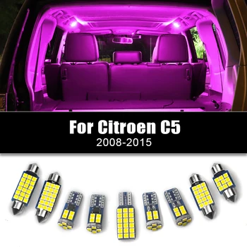 12v Araba LED Ampuller Citroen C5 2008 2009 2010 2011 2012 2013 2014 2015 Oto İç Dome Okuma Lambası bagaj lambası Aksesuarları