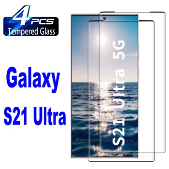 2/4 Adet Temperli Cam Samsung Galaxy S21 Ultra S24 S23 S22 S20 Artı Ultra Not 20 Ultra Ekran Koruyucu Cam