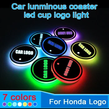 2 ADET Led logo ışığı Mazda 3 6 İçin FL CX5 CX-7 2 8 Axela Atenza Su Coaster Atmosfer Lambası USB 7 Renk Aksesuarları