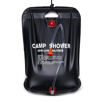 20 Litre Açık Duş Su Torbası Aile Taşınabilir duş torbası Kamp Güneş Sıcak Su duş torbası