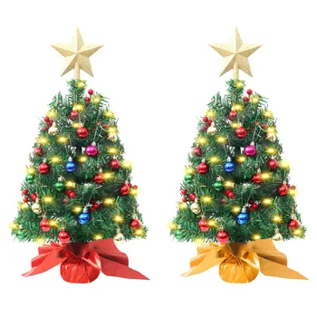 45/60cm Mini Yılbaşı ağacı süsleme LED ışıkları masaüstü Yılbaşı Ağacı Süsleri Yılbaşı Partisi Kaynağı yeni Yıl Navidad Hediye