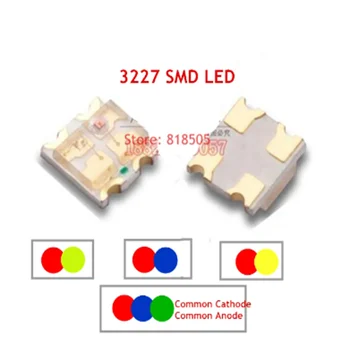 50 ADET 3227 SMD LED 1209 Bicolor - Kırmızı + MAVİ / R + sarı / R + SARI YEŞİL RGB-Ortak Katot / Ortak Anot Tam Renkli