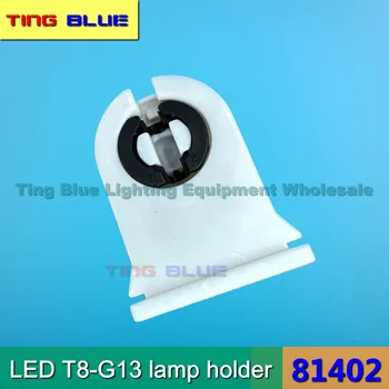 (50 adet) T8 lamba tutucu G13LED floresan tüp braketi kafa ızgara ışık kart tutucu 12-250V 2A