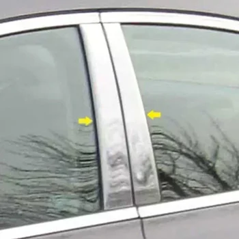 6 Adet Araba Kapı Pillar Mesajları Düzeltir Hyundai Verna 2006 İçin 2007-2010 Oto Dış Sütun Paneli Kapak Gümüş Çıkartmalar Parçaları