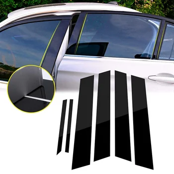 6 ADET Pencere Pillar Mesajları Kapak, Honda Civic 2006-2011 için Yan Kapı Paneli Düzeltir, parlak Siyah