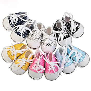 7cm Oyuncak Ayakkabı Bebekler İçin Fit 18 İnç Bebek İçin Özel Sevimli Dalga Noktası Ayakkabı Bebek Aksesuarları El Yapımı Çocuklar İçin En İyi Hediyeler