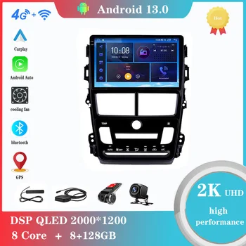9 İnç Android 12.0 Toyota Vios Yaris İçin MT 2018 2019 2020 Multimedya Oynatıcı otomobil radyosu bluetooth GPS Carplay 4G WıFı DSP