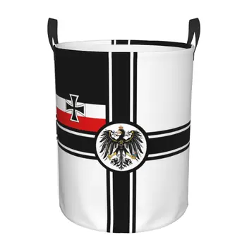 Alman İmparatorluğu DK Reich Savaş Bayrağı çamaşır sepeti Katlanabilir Büyük Kapasiteli giysi saklama Kutusu Almanya Vatansever Bebek Sepeti