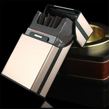 Alüminyum Alaşım Tutucu Cep Kutusu Sigara Saklama Kabı Vaka Çakmak Manyetik Toka Erkekler Lady Smok Paketi Kapak Hediye