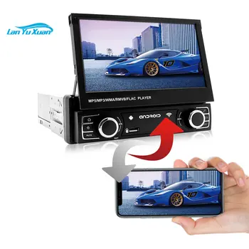 Android FM / AM Araba Radyo Video 9603 2DİN Geri Çekilebilir BT Bağlantısı DVD Araba Stereo Dokunmatik Ekran MP5 Çalar
