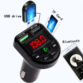 Araba Bluetooth 5.0 FM Verici USB şarj aleti Fiat 500 600 İçin 500l 500x punto stilo bravo freemont stilo panda