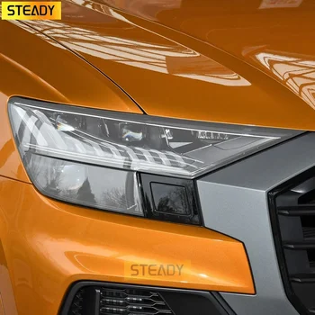 Araba Far koruyucu film Restorasyon Arka Lambası Şeffaf Siyah TPU Sticker Audi Q8 S8 RSQ8 2019 2020 Aksesuarları