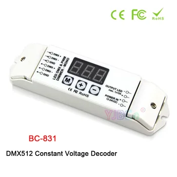Bincolor 12 V-24 V Tek renkli LED şerit DMX512 Denetleyici 3 dijital ekran DMX Sabit Voltaj Dekoder tek renkli ışık dimeri