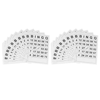Bingo Oyun Sayfaları Kolay Okuma Jumbo Bingo Kağıt Oyun Kartları Klasik Bingo Kartları İnteraktif Parti Aile Bingo Oyun Aksesuarları
