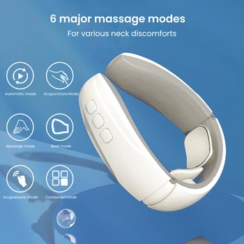 Boyun Acupoints masaj makinesi boyun koruma ısıtma gevşeme makineleri 6 Modları titreşim sıcak kompres servikal omurga makinesi