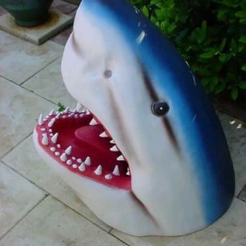 Büyük Beyaz Köpekbalığı Bahçe Sanat Dekorasyon Hayvan Sanat Heykeli Okyanus Sanat Ve Zanaat Süsleme Ev, Bahçe Ve Bar Dekor