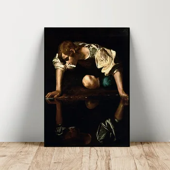 Caravaggio Sanat Baskı Posteri Nergis Antika Tuval Boyama Oturma Odası Duvar Resmi Ev Dekor Hediye
