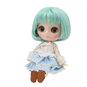 DBS blythe doll Middie Bebek ortak vücut nane yeşil saç kısa bob saç 1/8 20cm BL4006 anime kız hediye