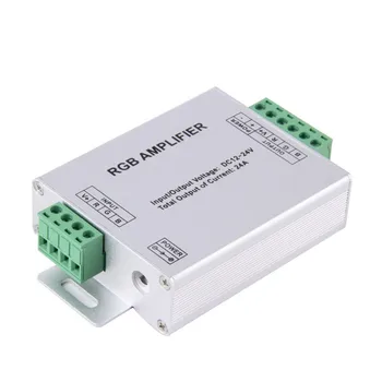 DC12 - 24V 24A LED RGBW /RGB Amplifikatör Alüminyum 4 Kanal Çıkışı RGBW/RGB LED Şerit Güç Tekrarlayıcı Konsol Denetleyici