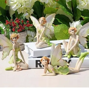 DIY Avrupa Sinek Kanat Peri Doğum Günü Düğün Ev Süsleme melek heykelcikleri Araba Dekor Minyatürleri