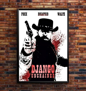 Django Zincirsiz Batı Köle Quentin Tarantino Ödül Avcısı Art Deco Sanat Grafik Minimal Minimalist Film Film Afişi