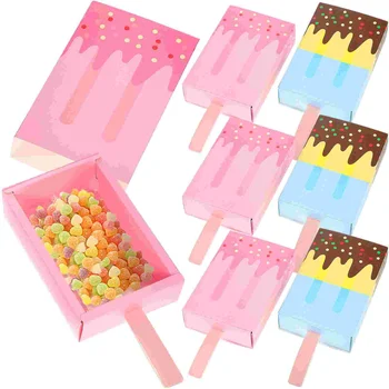 Dondurma Şekli Hediye Kutuları Popsicle Şekli Mini Şeker Katlanır kağit kutu Parti Favor Tedavi Kutusu