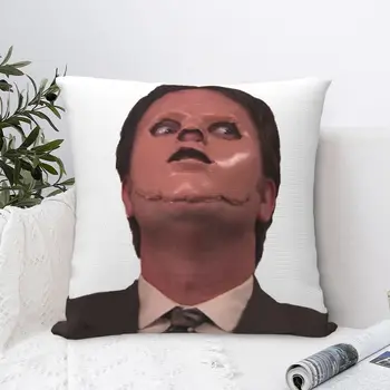 Dwight Schrute Cilt Maskesi Cojines Atmak Yastık Kılıfı Ofis Minderi Ev Kanepe Sandalye Baskı Dekoratif Coussin