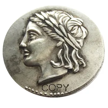 G(26) KARYA. Alabanda olarak Antiocheia 197BC Tetradrachm Antik Gümüş Yunan Gümüş Kaplama Kopya Para