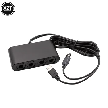 GameCube Denetleyici Adaptörü Nintendo Wii U için PC Anahtarı USB 4 Port Bağlantı Musluk Adaptörü 3 in 1 NGC Dönüştürücü Aksesuarları