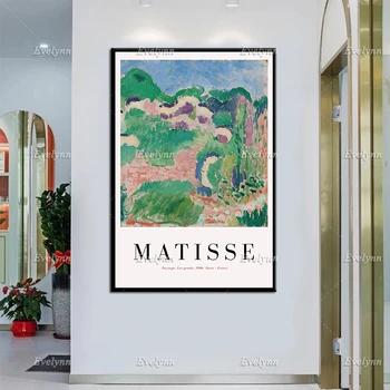 Henri Matisse Sanat, Paysage Les GenêTs 1906, Matisse Sanat Tuval, Modern Sanat, Vintage Sanat, Ev Dekor Duvar sanat posterleri Baskı Hediye