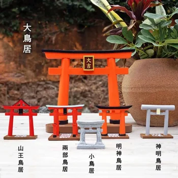 Japon Sanno Myojin Shinmei Torii Inari Tilki Iki Torii Kapıları Fumen Ev Dekor Peyzaj Süslemeleri Taş Reçine süsler