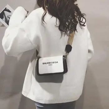 Kadınlar için Crossbody çanta Tasarımcı Lüks Rahat Mektup Geniş Kayış omuz askılı postacı çantaları Kadın Çanta ve Çanta