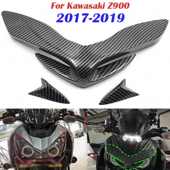 Karbon Fiber Motosiklet Ön Kaporta Aerodinamik Winglets Kapak Kawasaki Z900 2017-2019
