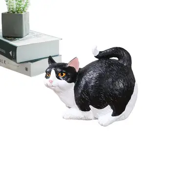 Kare Doku Kutusu Kapağı kağıt havluluk kutu tutucu Kedi Popo Deliği Reçine Dekorasyon Sevimli Aksesuarları Yatak Odası Tuvalet Kedi