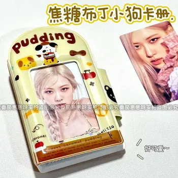 Kawaii Puding Fotocard Tutucu Kitap 32 cep 3 inç kart çantası Min Toplamak Kitap Idol Fotoğraf Albümü