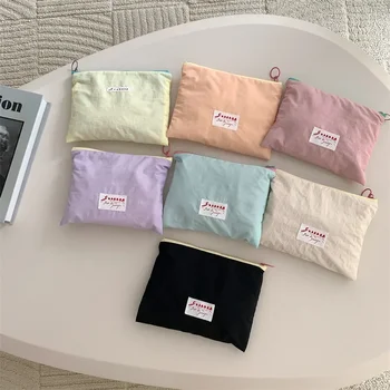 Kore niş tasarım dondurma renk makyaj çantası Küçük nesne saklama çantası Alfabe el bozuk para cüzdanı