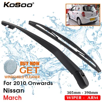 KOSOO Otomatik Arka Bıçak Nissan Mart İçin, 305mm 2010 Sonrası Arka Cam cam sileceği Bıçakları Kol, araba Styling Aksesuarları
