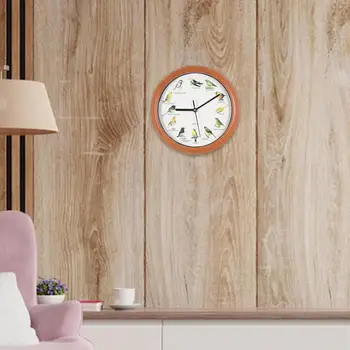Kuş Saatler Sesler ile Dekoratif Saat Şarkı Söyleyen Kuş duvar saati 10 inç Ev Oturma Odası Duvarları için Raf Dekorasyon