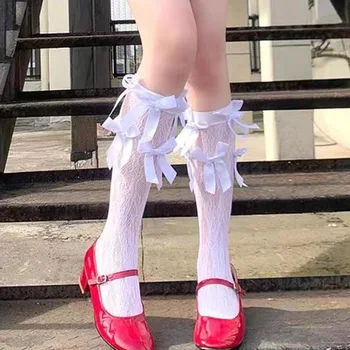 Lolita Yay Bağları JK Çorap Dantel Buzağı Çorap Bacak Çorap Kadın Orta Tüp Çorap Uzun Çorap Buzağı Çorap Cosplay Aksesuarları