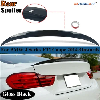 MagicKit Fit BMW 4 Serisi için F32 Coupe 2014-2019 için Araba Bagaj Dudak Spoiler Kapak Büyük Oto Aksesuarları Güverte Çizme Kuyruk Kanatları