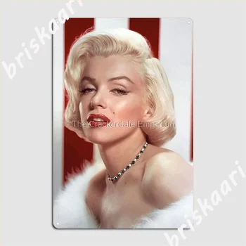 Marilyn Monroe Poster Metal Plak Sinema Garaj Duvar Dekor Mağara Pub Baskı Tabela Posteri