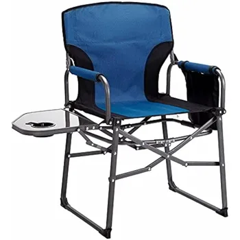 MaıuFun katlanır kamp sandalyesi Yan Masa ile Taşınabilir Açık Yönetmen Sandalyeleri Ağır Hizmet tipi Dörtlü Destek 330 lbs Yüksek Geri