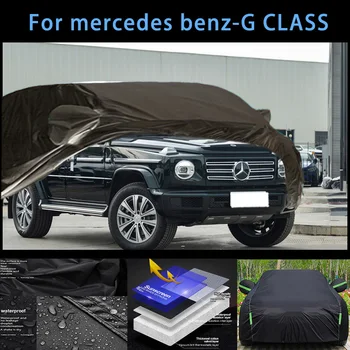 Mercedes benz-G sınıfı Açık Koruma Tam Araba Kapakları Kar Örtüsü Güneşlik Su Geçirmez Toz Geçirmez Dış Araba aksesuarları